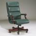 Triune Business Furniture Ergonomic Executive Chair Upholstered | 43 H x 26 W x 29 D in | Wayfair 2281HB/Dillon Vinyl/Black/Mahogany