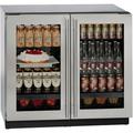 U-Line 3000 Series 246 Can 36" Dual Zone Undercounter Beverage Refrigerator in Brown/Gray | 33.687 H x 35.437 W x 23.437 D in | Wayfair