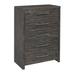 Union Rustic Camilo 5 Drawer Chest Wood in Black/Brown | 54 H x 38 W x 19 D in | Wayfair UNRS3939 41560343