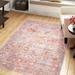 Gray/Pink 154 x 108 x 0.24 in Area Rug - Three Posts™ Mendelsohn Oriental Area Rug Polyester | 154 H x 108 W x 0.24 D in | Wayfair