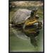 East Urban Home 'Yellow-Bellied Slider Turtle' Framed Photographic Print on Canvas in Gray/Green | 18 H x 12 W x 1.5 D in | Wayfair