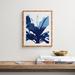 East Urban Home Bananarama Navy by Deb Haugen - Picture Frame Graphic Art Print on Wood in Blue/Brown/Green | 16.5 H x 14 W x 1 D in | Wayfair