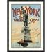 Global Gallery 'New York; the Wonder City, 1902' by Irving Underhill Framed Vintage Advertisement Paper in White | 36 H x 26 W x 1.5 D in | Wayfair