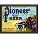 Global Gallery 'Old Pioneer Club Beer' Framed Vintage Advertisement Canvas in Brown | 29 H x 38 W x 1.5 D in | Wayfair GCF-376156-36-299