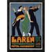 Global Gallery 'Laren 1915' by Jan Willem Sluiter Framed Vintage Advertisement Canvas in Black/Indigo | 24 H x 17.26 W x 1.5 D in | Wayfair