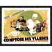 Global Gallery 'Cooks: Au Comptoir des Viandes' Framed Vintage Advertisement Plastic in Black/Green/Yellow | 26 H x 34 W x 1.5 D in | Wayfair