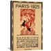 Global Gallery 'Paris-1925' by Robert Bonfils Vintage Advertisement on Wrapped Canvas in White | 36 H x 23.2 W x 1.5 D in | Wayfair