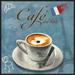 Global Gallery 'Cafe au Lait' by Skip Teller Framed Vintage Advertisement on Canvas in Blue/Brown/Gray | 24 H x 24 W x 1.5 D in | Wayfair