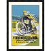 Global Gallery '4th Motorcycle Circuit of Tortona' Framed Vintage Advertisement Paper in Blue/Green/Yellow | 30 H x 22 W x 1.5 D in | Wayfair