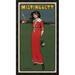 Global Gallery 'Mistinguett' by Daniel De Losques Framed Vintage Advertisement Canvas in Brown | 38 H x 21.62 W x 1.5 D in | Wayfair