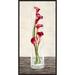 Global Gallery 'Arrangement of Callas' by Shin Mills Framed Painting Print on Canvas in Green/Red | 24 H x 12 W x 1.5 D in | Wayfair