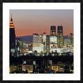 Global Gallery 'City Skyline, Shinjuku District, Tokyo, Japan' Framed Graphic Art Paper in Brown | 38 H x 38 W x 1.5 D in | Wayfair
