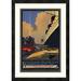 Global Gallery 'Paris, Havre, New York' by Albert Sebille Framed Vintage Advertisement Paper in Black/Blue | 28 H x 19.91 W x 1.5 D in | Wayfair