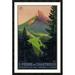 Global Gallery 'St. Pierre de Chartreuse' by Roger Broders Framed Vintage Advertisement Paper in Green/Pink | 42 H x 28.09 W x 1.5 D in | Wayfair