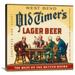 Global Gallery 'West Bend Old Timer's Lager Beer' Vintage Advertisement on Wrapped Canvas in Green/Red | 30 H x 30 W x 1.5 D in | Wayfair