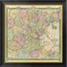 Global Gallery Boston & Vicinity, 1852 by F.G. Sidney Framed Graphic Art on Canvas Paper in Green/Pink | 26 H x 26 W x 1.5 D in | Wayfair