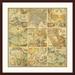 Global Gallery 'Around the World I' by Joannoo Framed Graphic Art Paper in Brown | 38 H x 38 W x 1.5 D in | Wayfair DPF-456306-3030-180