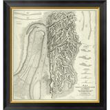 Global Gallery Civil War Map of The Siege of Vicksburg, Miss, 1863 by Charles Spangenberg Framed Graphic Art on Canvas Paper in Gray | Wayfair