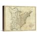 Global Gallery Map of the United States of America, 1796 by John Reid Graphic Art on Wrapped Canvas Canvas | 13 H x 16 W x 1.5 D in | Wayfair