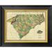 Global Gallery Map of North & South Carolina, 1823 by Henry S. Tanner Framed Graphic Art on Canvas Paper in Green/Yellow | Wayfair