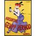 Global Gallery 'Absinthe Gempp Pernod, 1903' by Leonetto Cappiello Framed Vintage Advertisement on Canvas in Blue/Red/Yellow | Wayfair