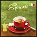 Global Gallery 'Espresso' by Skip Teller Framed Vintage Advertisement on Canvas in Brown/Green/Red | 18 H x 18 W x 1.5 D in | Wayfair