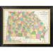 Global Gallery Map of Georgia & Alabama, 1839 by David H. Burr Framed Graphic Art on Canvas in Green/Pink/Yellow | 27 H x 34 W x 1.5 D in | Wayfair