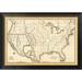 Global Gallery Map of the United States & Texas, Mexico & Guatemala, 1839 by Samuel Augustus Mitchell Framed Graphic Art on Canvas | Wayfair