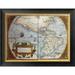 Global Gallery Map of America From Theatrum Orbis Terrarum by Abraham Ortelius Framed Graphic Art on Canvas Paper in Blue/Brown | Wayfair