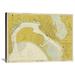 Global Gallery 'Nautical Chart - San Diego Bay Ca. 1974 - Sepia Tinted' Graphic Art Print on Wrapped Canvas in Green | 12 H x 16 W in | Wayfair