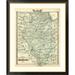 Global Gallery Official Railroad Map of the State of Illinois, 1876 Framed Graphic Art Paper in Green | 26 H x 22 W x 1.5 D in | Wayfair