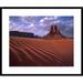 Global Gallery 'East & West Mittens, Buttes w/ Rippled Sand, Monument Valley, Arizona' Framed Photographic Print in Blue/Brown | Wayfair