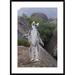 Global Gallery 'Ring-Tailed Lemur Male Walking Upright on Rocks' Framed Photographic Print Paper in White | 36 H x 26 W x 1.5 D in | Wayfair