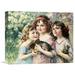 Global Gallery 'The Three Graces' by Emile Vernon Painting Print on Wrapped Canvas in Brown/Green/Indigo | 24.18 H x 30 W x 1.5 D in | Wayfair