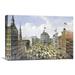 Global Gallery 'Broadway New York' by Currier & Ives Painting Print on Wrapped Canvas in Brown/Gray/Yellow | 15.05 H x 22 W x 1.5 D in | Wayfair