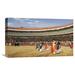 Global Gallery 'The Entry of The Bull' by Jean Leon Gerome Painting Print on Wrapped Canvas in Brown/Green/Red | 17.94 H x 30 W x 1.5 D in | Wayfair