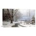 Global Gallery 'A ed Winter Landscape' by Anders Anderson-Lundby Painting Print on Wrapped Canvas in Brown/White | 17.58 H x 30 W x 1.5 D in | Wayfair