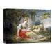 Global Gallery 'Shepherdess Seated w/ Sheep | 12.22 H x 16 W x 1.5 D in | Wayfair GCS-277593-16-142