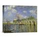 Global Gallery 'The Bridge' by Alfred Sisley Painting Print on Wrapped Canvas in Blue/Green/Yellow | 13.26 H x 16 W x 1.5 D in | Wayfair