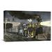 Global Gallery 'Night Express: The Start' by Currier & Ives Painting Print on Wrapped Canvas in Black/Gray | 20.25 H x 30 W x 1.5 D in | Wayfair