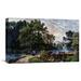 Global Gallery 'Summer Morning' by Currier & Ives Painting Print on Wrapped Canvas in Black/Blue/Green | 13.86 H x 22 W x 1.5 D in | Wayfair