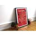 Wrought Studio™ 'Fort Worth City Map' Graphic Art Print Poster in Paper in Red | 24 H x 18 W x 0.05 D in | Wayfair VRKG7535 43630560