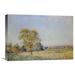 Global Gallery 'A Summer's Day' by Alfred Sisley Painting Print on Wrapped Canvas Metal in Blue/Brown/Yellow | 27.88 H x 40 W x 1.5 D in | Wayfair