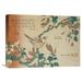 Global Gallery 'A Paddy Bird Perched on a Flowering Magnolia Branch' by Hokusai Painting Print on Wrapped Canvas in Brown | Wayfair
