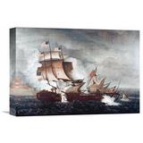 Global Gallery 'Battle of "Constitution" & "Guerriere" During the War of 1812' by Thomas Birch Painting Print on Wrapped Canvas Canvas | Wayfair