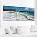 Stupell Industries "Breaking Waves Coastal Scene Stretched' 5 Piece Photographic Print on Canvas Set Canvas in Blue/White | Wayfair