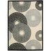 Black/Gray 42 x 0.5 in Area Rug - Winston Porter Coogee Geometric Black/Silver/Ivory Area Rug Polypropylene | 42 W x 0.5 D in | Wayfair