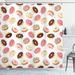 Wrought Studio™ Karn Food American South Calssic Police Breakfast Fast Food Dessert Donuts Art Print Single Shower Curtain | 70 H x 69 W in | Wayfair