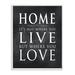 Stupell Industries Home is Not Where You Live But Where You Love Chalkboard Look Textual Art Wall Plaque in Black/Brown/White | Wayfair