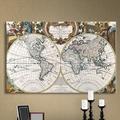 World Menagerie World Map Circa 1499 - Graphic Art Print on Canvas in Brown/White | 8 H x 12 W x 2 D in | Wayfair WDMG1003 33283377